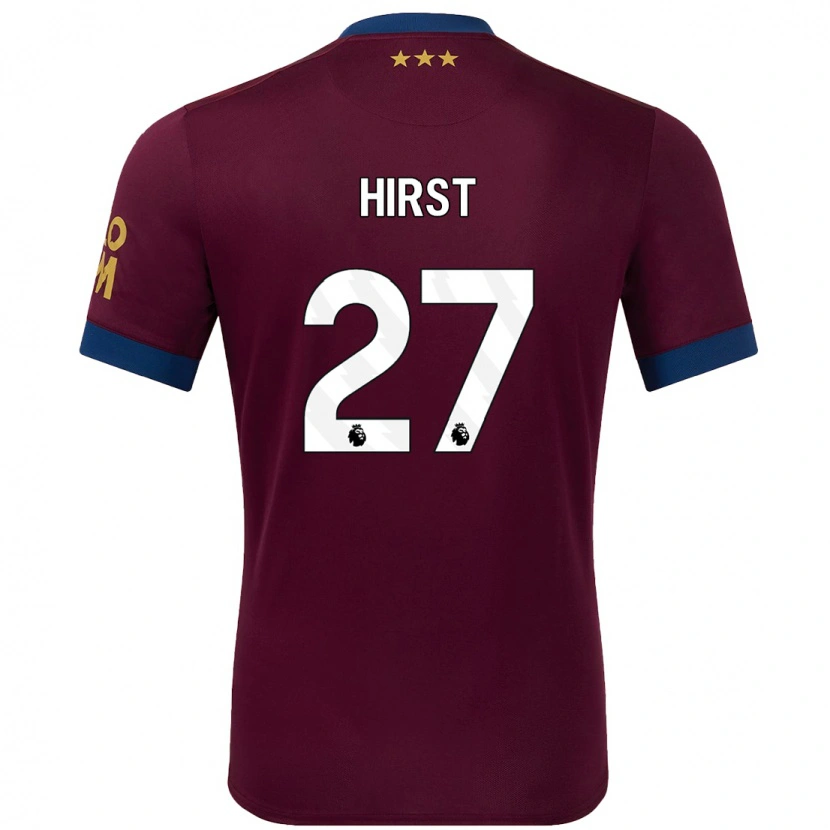 Danxen Mujer Camiseta George Hirst #27 Marrón 2ª Equipación 2024/25 La Camisa México