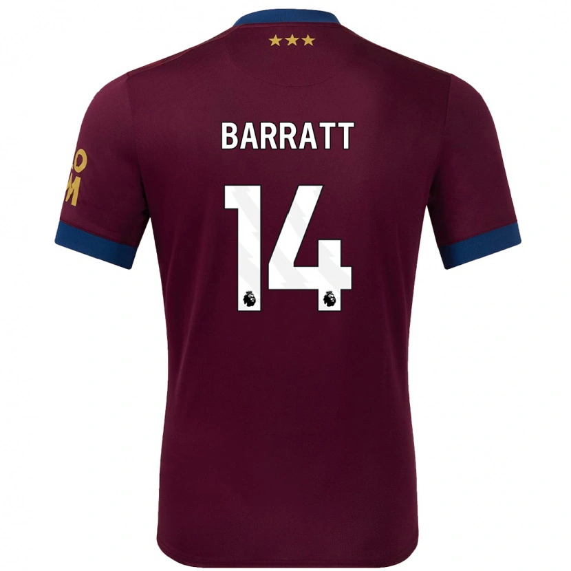 Danxen Mujer Camiseta Zoe Barratt #14 Marrón 2ª Equipación 2024/25 La Camisa México