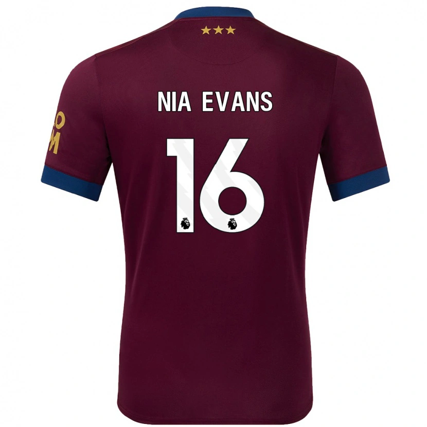 Danxen Mujer Camiseta Nia Evans #16 Marrón 2ª Equipación 2024/25 La Camisa México