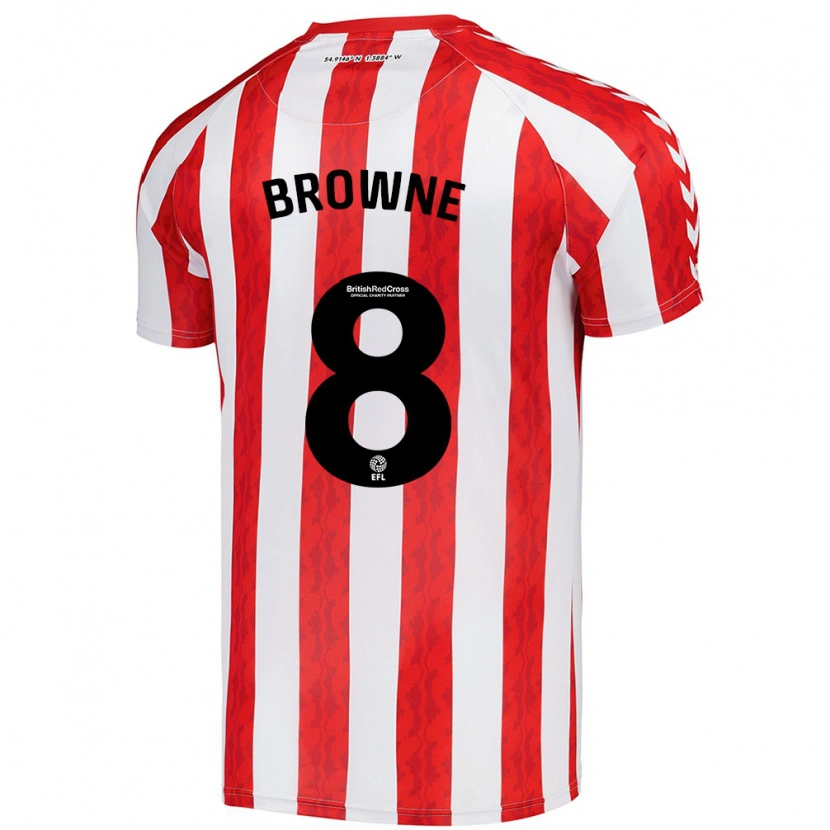 Danxen Niño Camiseta Alan Browne #8 Rojo Blanco 1ª Equipación 2024/25 La Camisa México