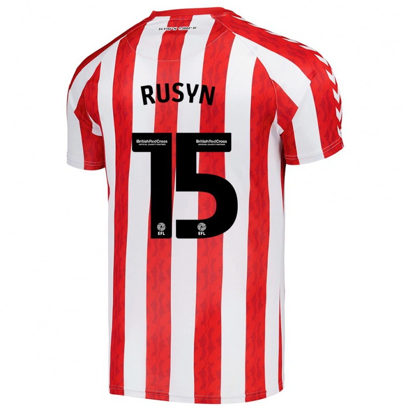 Danxen Niño Camiseta Nazariy Rusyn #15 Rojo Blanco 1ª Equipación 2024/25 La Camisa México