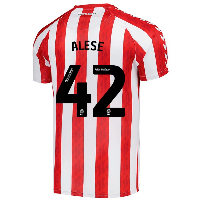 Danxen Niño Camiseta Aji Alese #42 Rojo Blanco 1ª Equipación 2024/25 La Camisa México