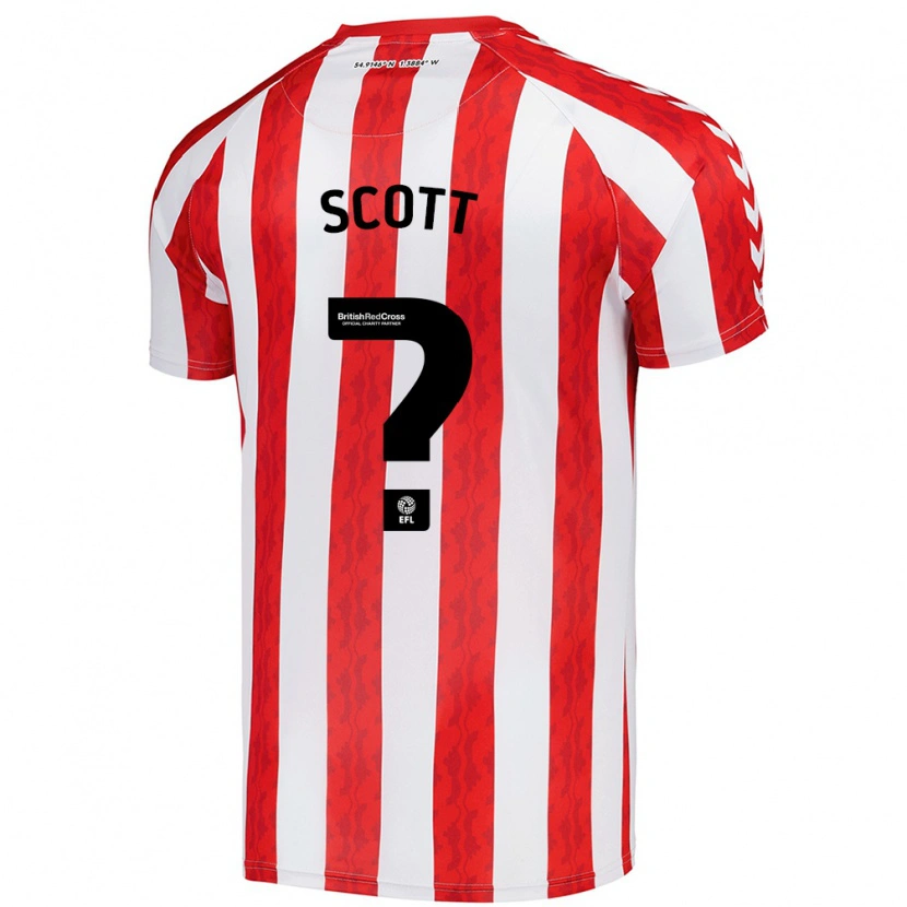 Danxen Niño Camiseta Felix Scott #0 Rojo Blanco 1ª Equipación 2024/25 La Camisa México