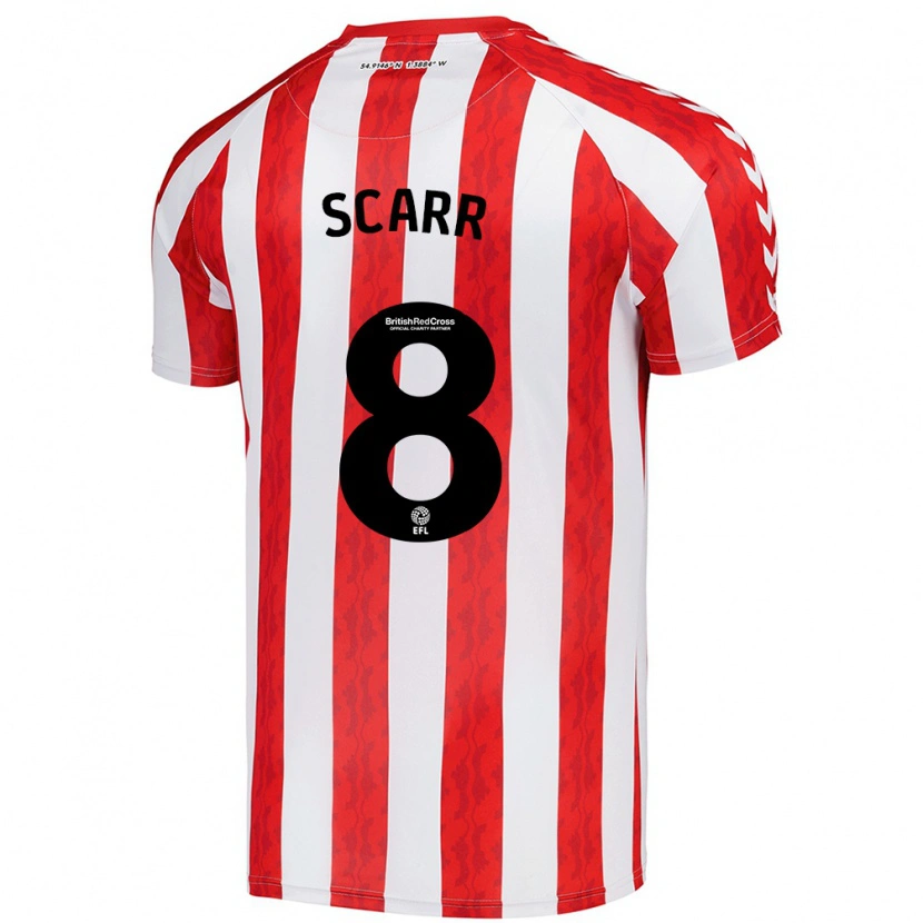 Danxen Niño Camiseta Emily Scarr #8 Rojo Blanco 1ª Equipación 2024/25 La Camisa México
