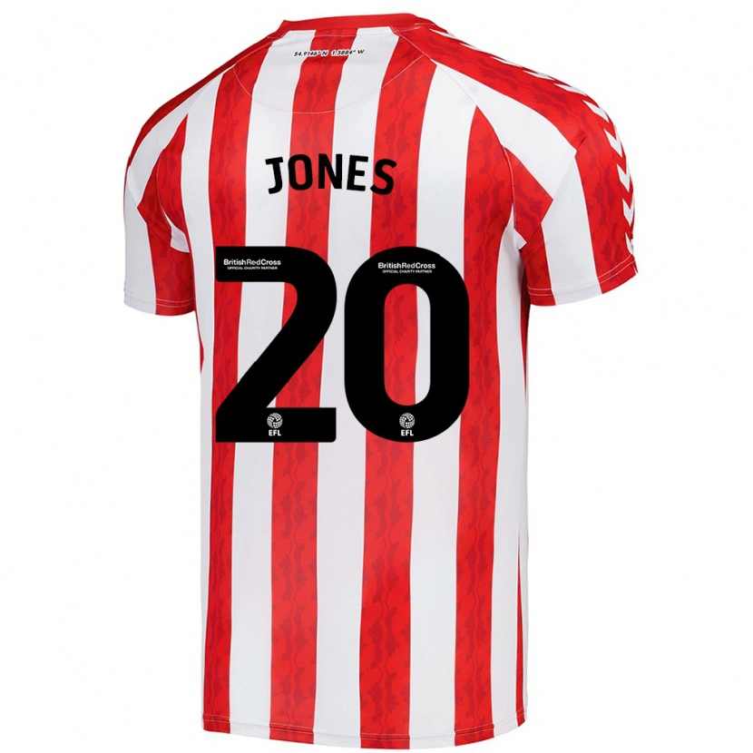 Danxen Niño Camiseta Ellen Jones #20 Rojo Blanco 1ª Equipación 2024/25 La Camisa México