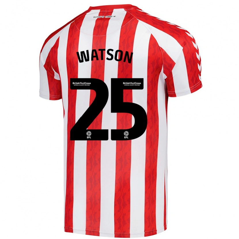 Danxen Niño Camiseta Katy Watson #25 Rojo Blanco 1ª Equipación 2024/25 La Camisa México