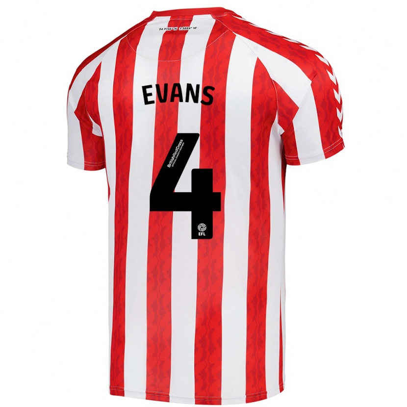 Danxen Niño Camiseta Corry Evans #4 Rojo Blanco 1ª Equipación 2024/25 La Camisa México