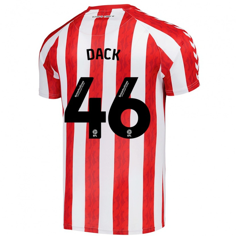 Danxen Niño Camiseta Bradley Dack #46 Rojo Blanco 1ª Equipación 2024/25 La Camisa México