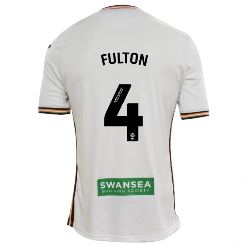 Danxen Niño Camiseta Jay Fulton #4 Blanco 1ª Equipación 2024/25 La Camisa México