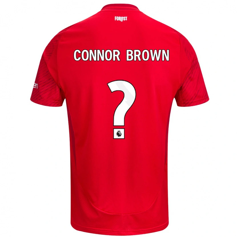 Danxen Niño Camiseta Connor Brown #0 Rojo Blanco 1ª Equipación 2024/25 La Camisa México