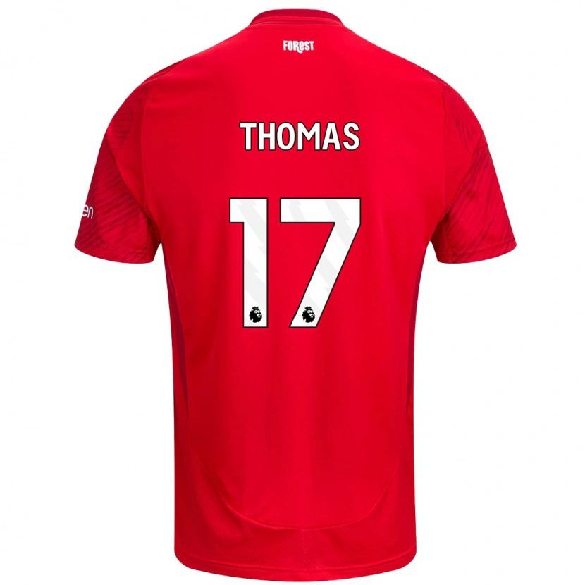 Danxen Niño Camiseta Freya Thomas #17 Rojo Blanco 1ª Equipación 2024/25 La Camisa México
