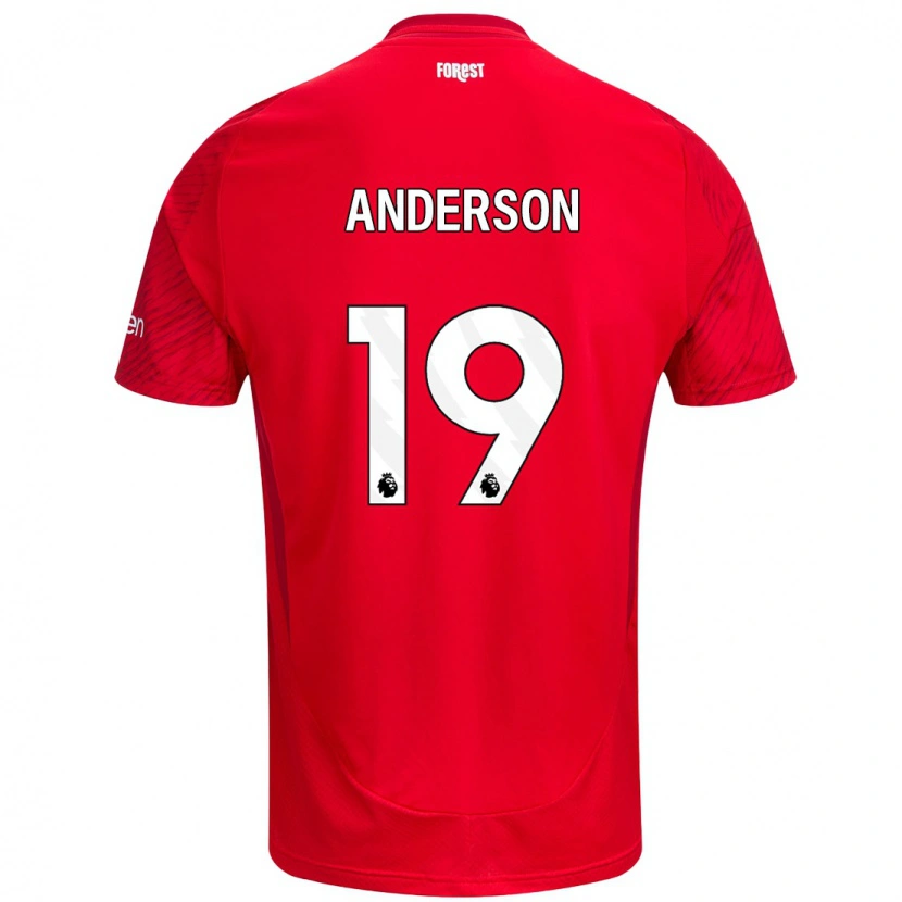 Danxen Niño Camiseta Becky Anderson #19 Rojo Blanco 1ª Equipación 2024/25 La Camisa México