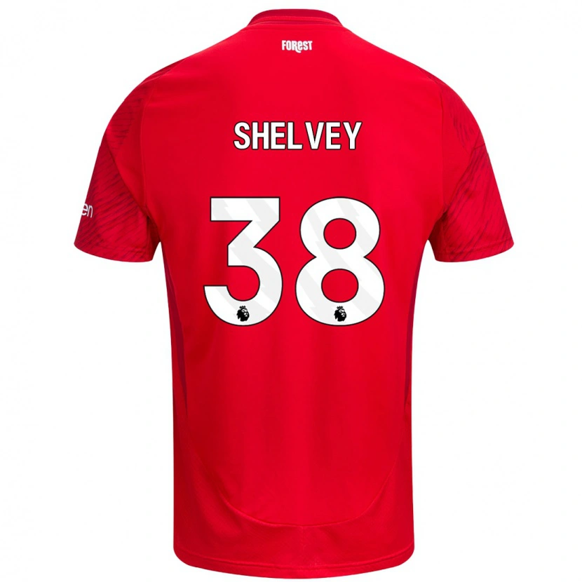 Danxen Niño Camiseta George Shelvey #38 Rojo Blanco 1ª Equipación 2024/25 La Camisa México