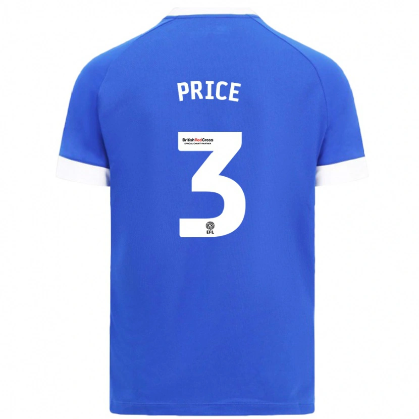 Danxen Niño Camiseta Ffion Price #3 Azul Cielo 1ª Equipación 2024/25 La Camisa México