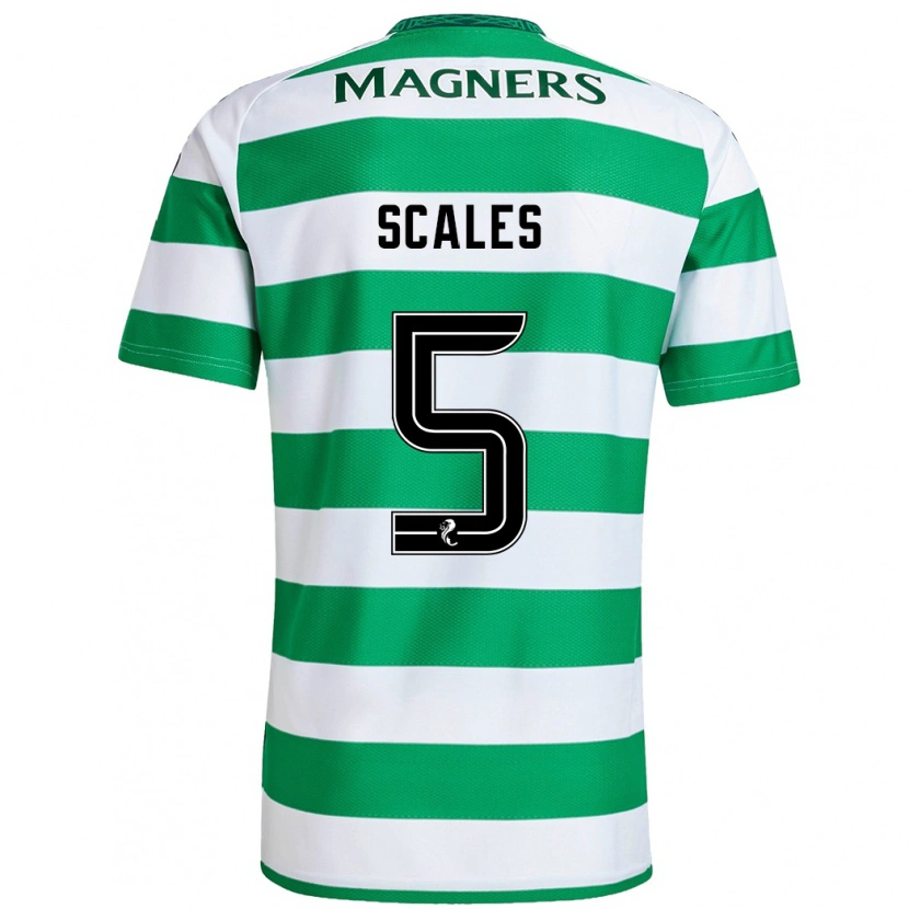Danxen Niño Camiseta Liam Scales #5 Verde Blanco 1ª Equipación 2024/25 La Camisa México