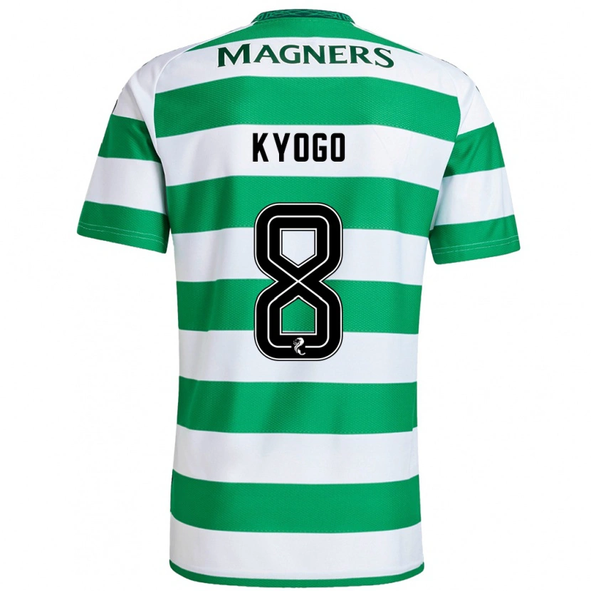 Danxen Niño Camiseta Kyogo Furuhashi #8 Verde Blanco 1ª Equipación 2024/25 La Camisa México