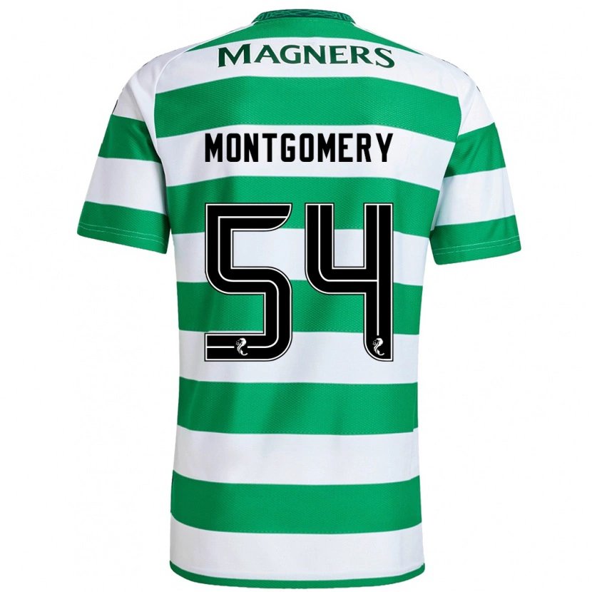 Danxen Niño Camiseta Adam Montgomery #54 Verde Blanco 1ª Equipación 2024/25 La Camisa México