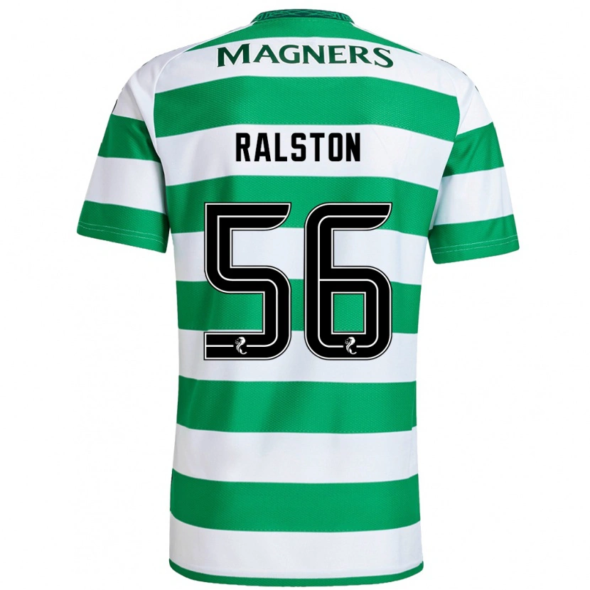 Danxen Niño Camiseta Anthony Ralston #56 Verde Blanco 1ª Equipación 2024/25 La Camisa México