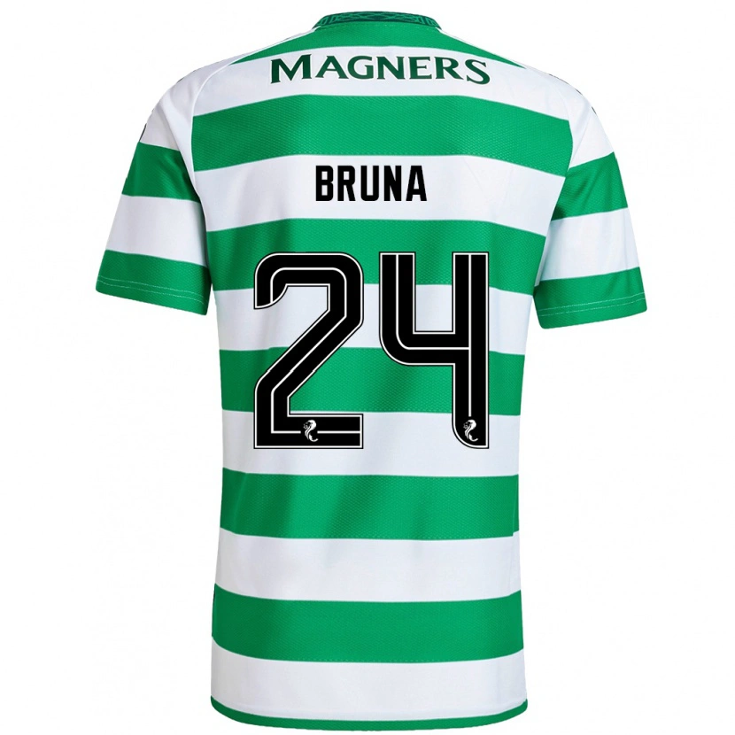 Danxen Niño Camiseta Bruna Lourenço #24 Verde Blanco 1ª Equipación 2024/25 La Camisa México