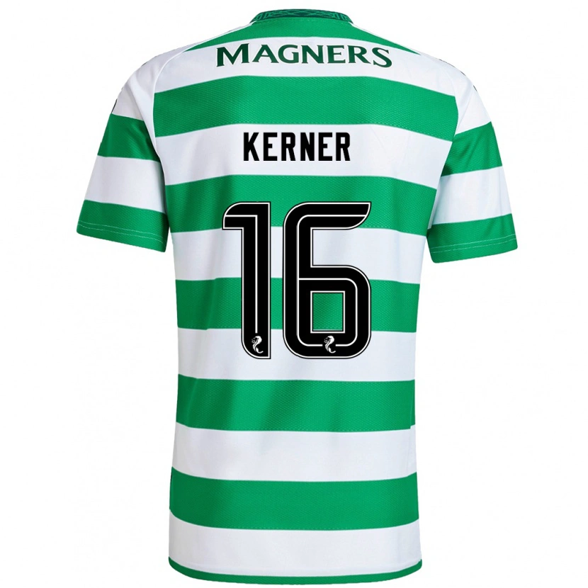 Danxen Niño Camiseta Hana Kerner #16 Verde Blanco 1ª Equipación 2024/25 La Camisa México