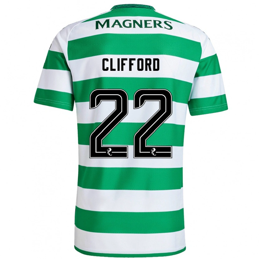 Danxen Niño Camiseta Lucy Ashworth-Clifford #22 Verde Blanco 1ª Equipación 2024/25 La Camisa México