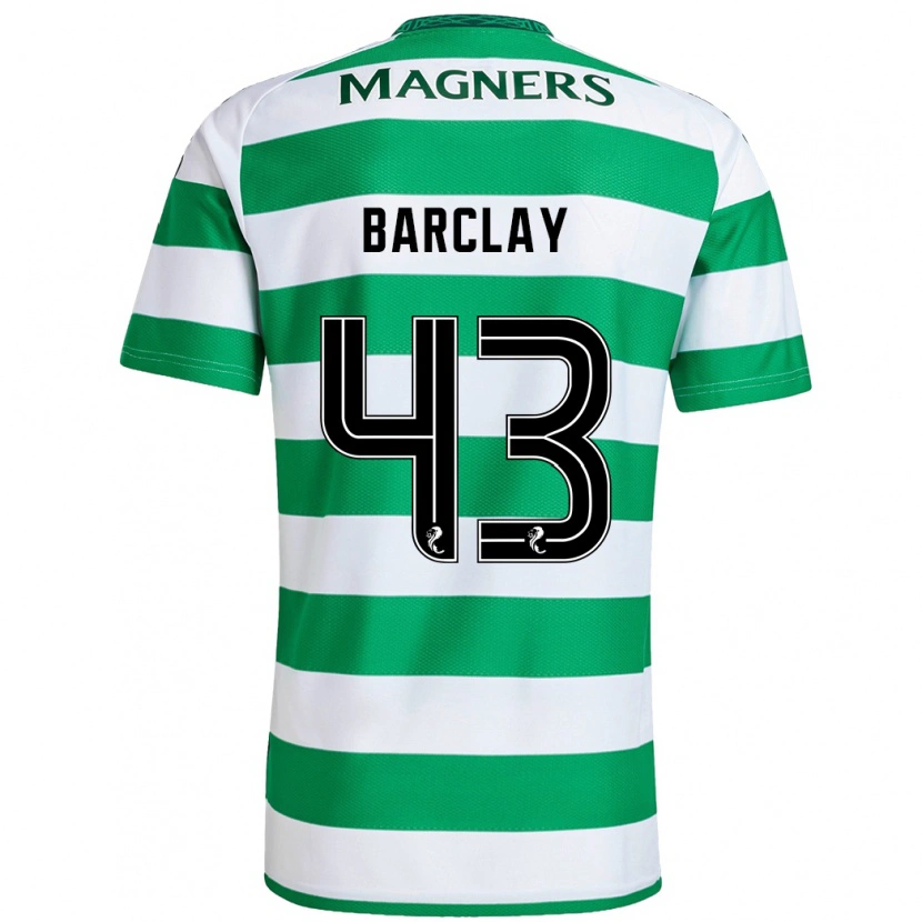 Danxen Niño Camiseta Lucy Barclay #43 Verde Blanco 1ª Equipación 2024/25 La Camisa México