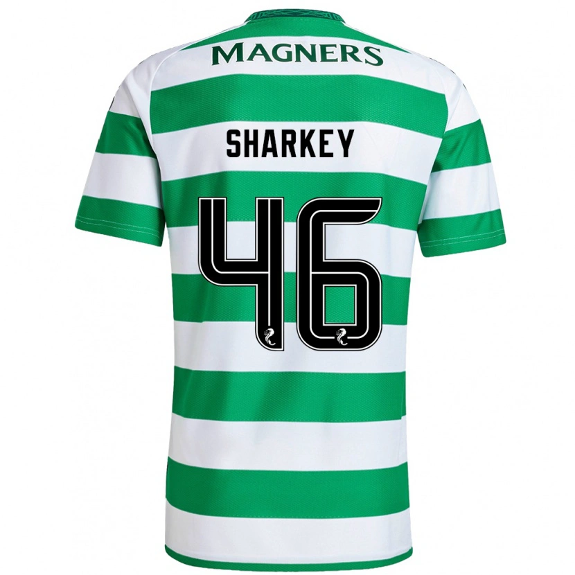 Danxen Niño Camiseta Amy Sharkey #46 Verde Blanco 1ª Equipación 2024/25 La Camisa México