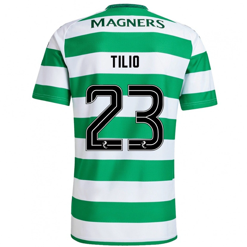 Danxen Niño Camiseta Marco Tilio #23 Verde Blanco 1ª Equipación 2024/25 La Camisa México