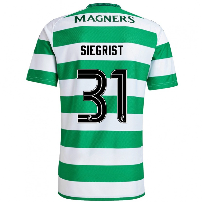 Danxen Niño Camiseta Benjamin Siegrist #31 Verde Blanco 1ª Equipación 2024/25 La Camisa México