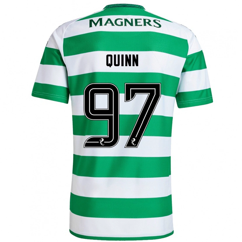 Danxen Niño Camiseta Ben Quinn #97 Verde Blanco 1ª Equipación 2024/25 La Camisa México