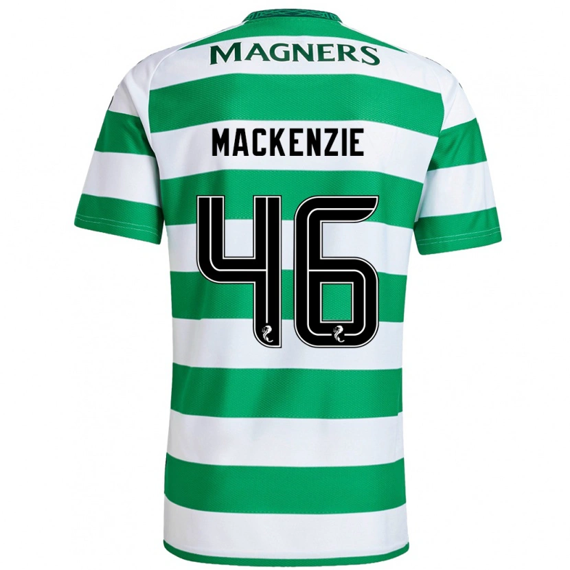 Danxen Niño Camiseta Magnus Mackenzie #46 Verde Blanco 1ª Equipación 2024/25 La Camisa México