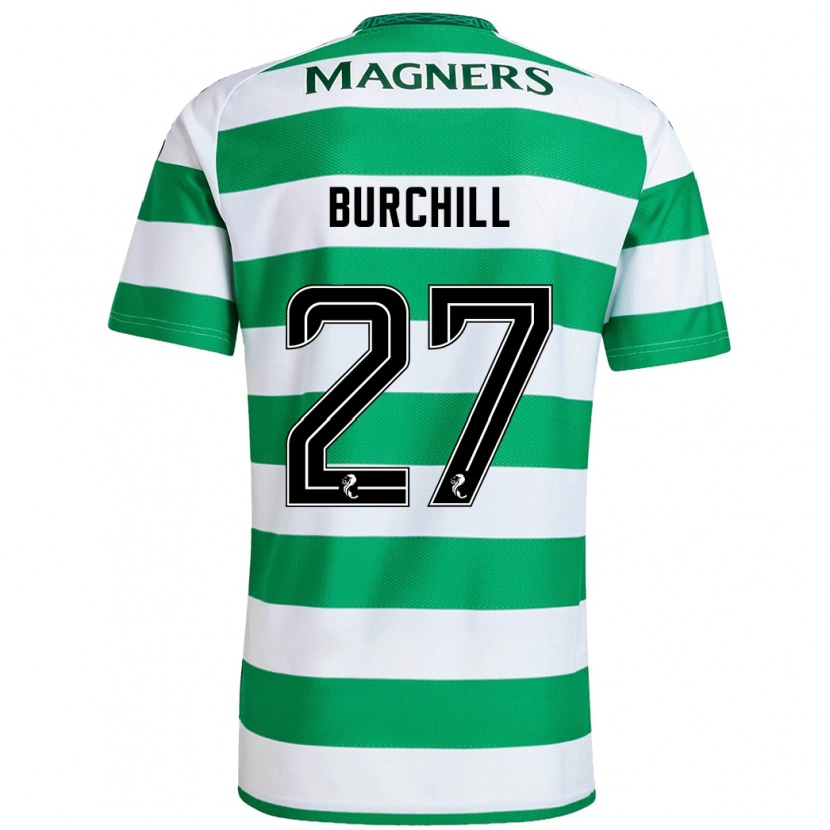 Danxen Niño Camiseta Tiree Burchill #27 Verde Blanco 1ª Equipación 2024/25 La Camisa México