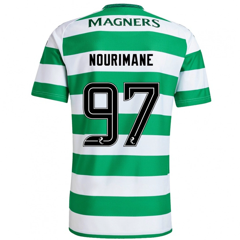 Danxen Niño Camiseta Addi Nourimane #97 Verde Blanco 1ª Equipación 2024/25 La Camisa México