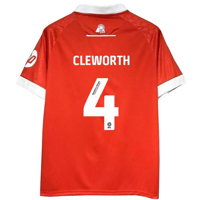Danxen Niño Camiseta Max Cleworth #4 Rojo Blanco 1ª Equipación 2024/25 La Camisa México