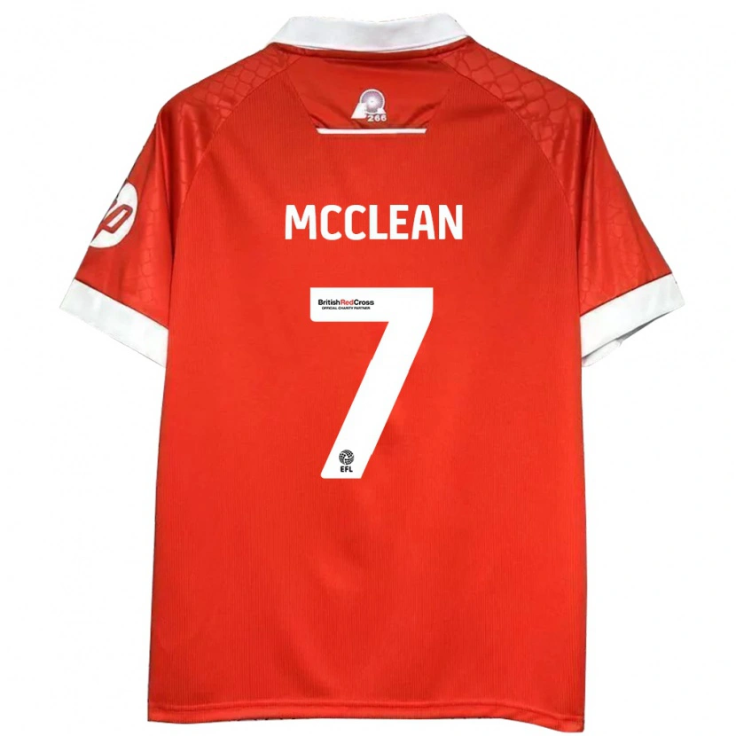 Danxen Niño Camiseta James Mcclean #7 Rojo Blanco 1ª Equipación 2024/25 La Camisa México