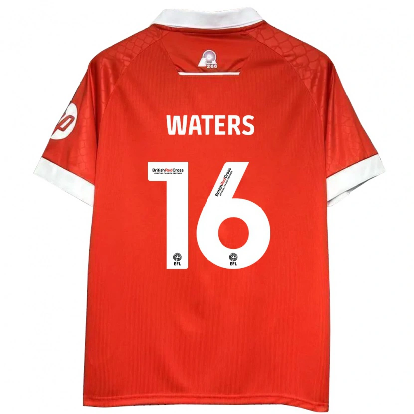 Danxen Niño Camiseta Billy Waters #16 Rojo Blanco 1ª Equipación 2024/25 La Camisa México