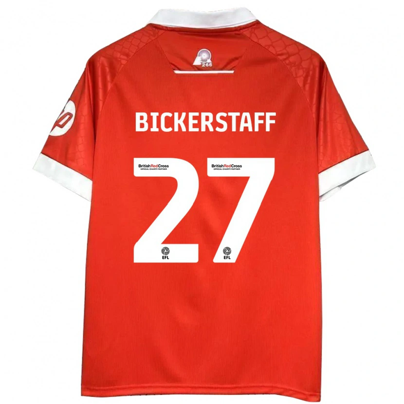 Danxen Niño Camiseta Jake Bickerstaff #27 Rojo Blanco 1ª Equipación 2024/25 La Camisa México