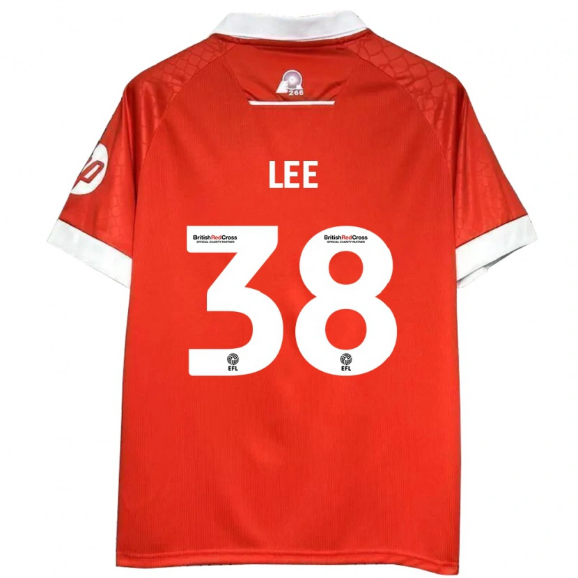 Danxen Niño Camiseta Elliot Lee #38 Rojo Blanco 1ª Equipación 2024/25 La Camisa México
