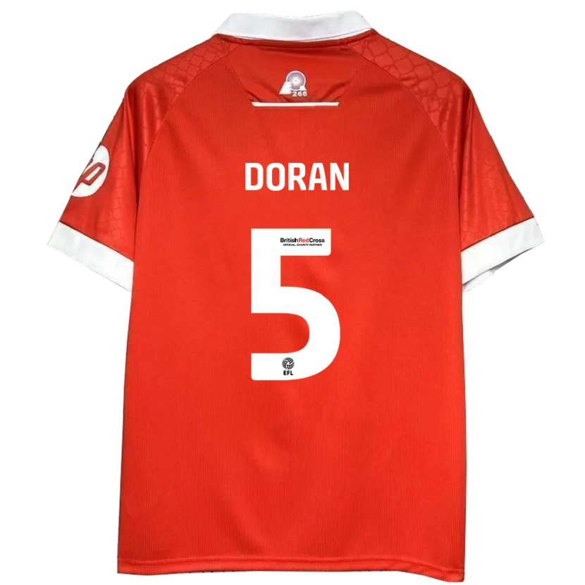 Danxen Niño Camiseta Louisha Doran #5 Rojo Blanco 1ª Equipación 2024/25 La Camisa México