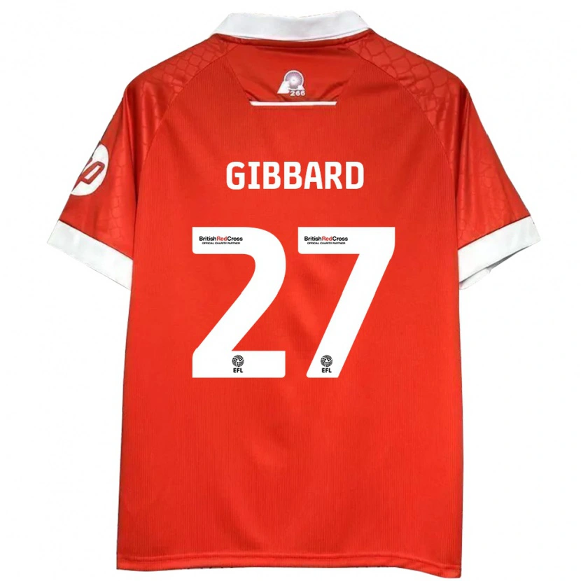 Danxen Niño Camiseta Mari Gibbard #27 Rojo Blanco 1ª Equipación 2024/25 La Camisa México