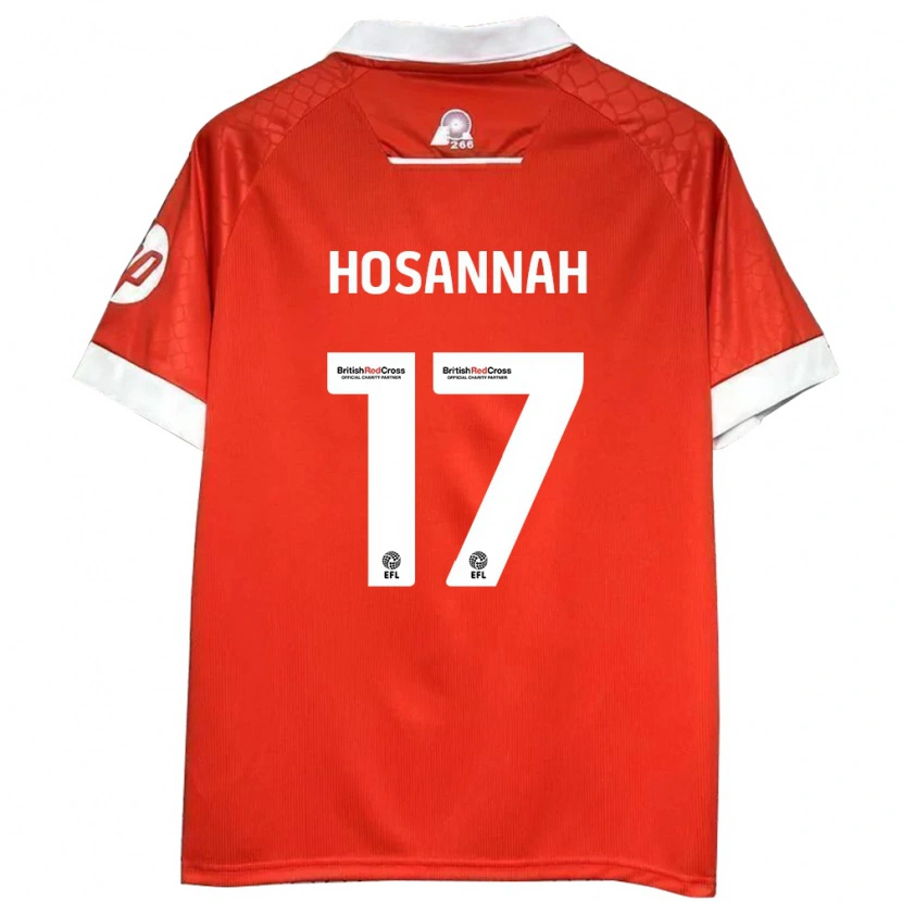 Danxen Niño Camiseta Bryce Hosannah #17 Rojo Blanco 1ª Equipación 2024/25 La Camisa México