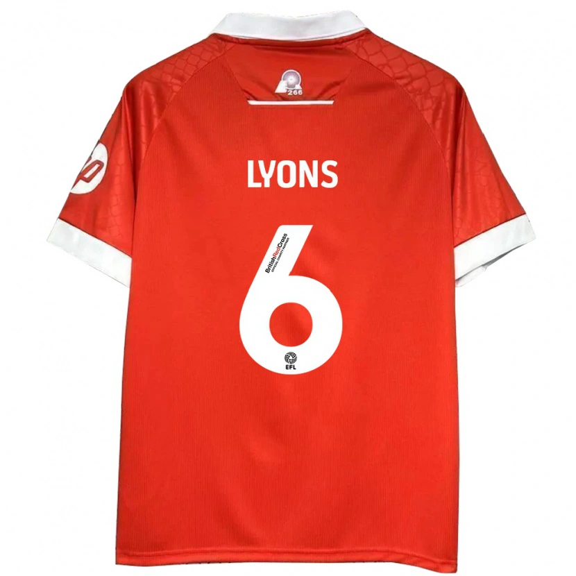Danxen Niño Camiseta Lauryn Lyons #6 Rojo Blanco 1ª Equipación 2024/25 La Camisa México