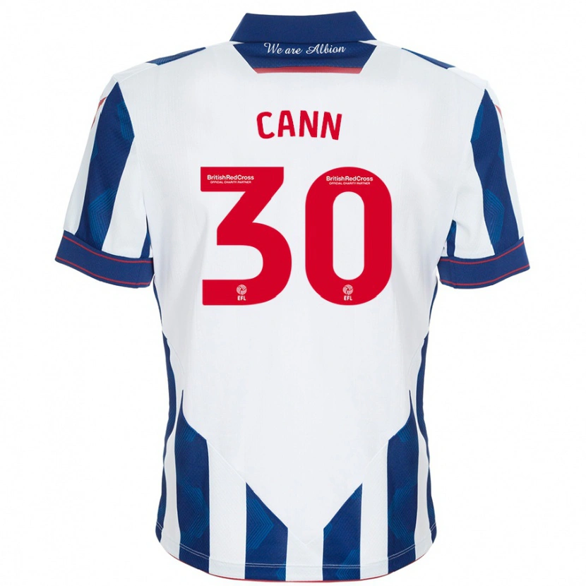 Danxen Niño Camiseta Ted Cann #30 Blanco Azul Oscuro 1ª Equipación 2024/25 La Camisa México
