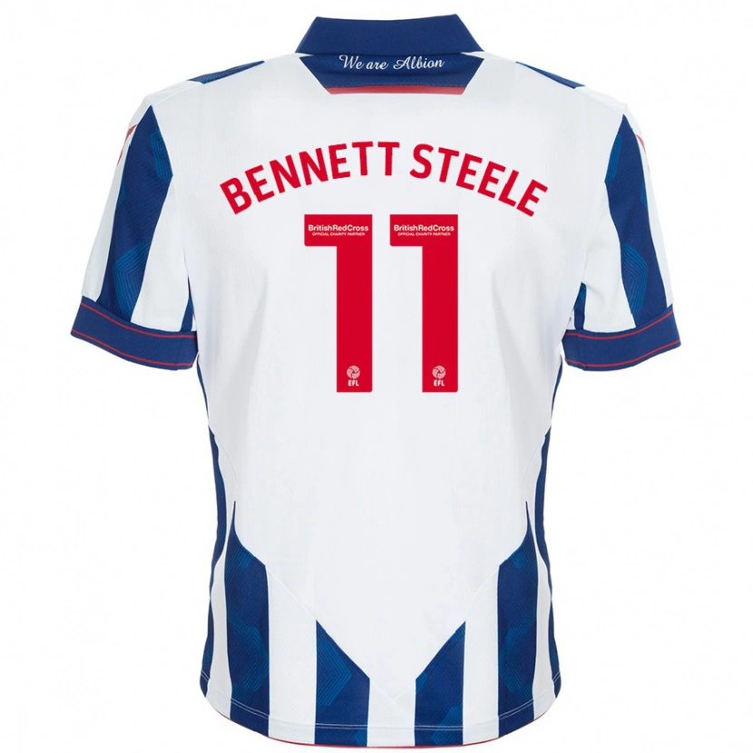 Danxen Niño Camiseta Lizzie Bennett-Steele #11 Blanco Azul Oscuro 1ª Equipación 2024/25 La Camisa México