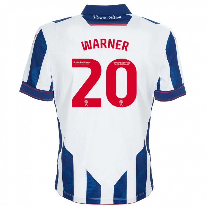 Danxen Niño Camiseta Phoebe Warner #20 Blanco Azul Oscuro 1ª Equipación 2024/25 La Camisa México