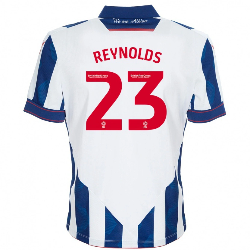 Danxen Niño Camiseta Taylor Reynolds #23 Blanco Azul Oscuro 1ª Equipación 2024/25 La Camisa México