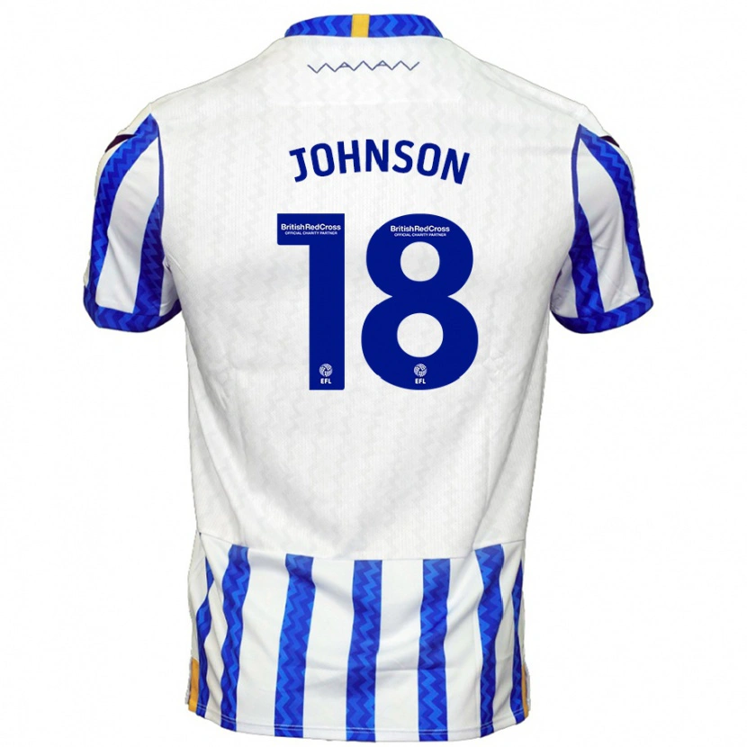 Danxen Niño Camiseta Marvin Johnson #18 Azul Blanco 1ª Equipación 2024/25 La Camisa México