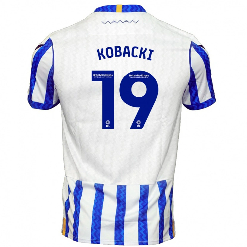 Danxen Niño Camiseta Olaf Kobacki #19 Azul Blanco 1ª Equipación 2024/25 La Camisa México