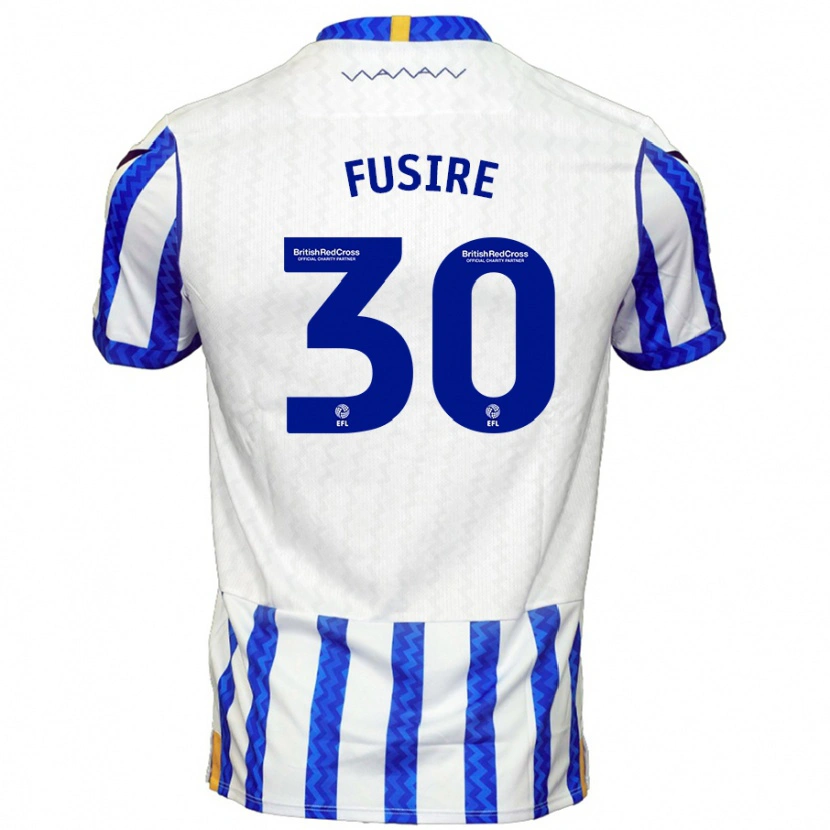 Danxen Niño Camiseta Sean Fusire #30 Azul Blanco 1ª Equipación 2024/25 La Camisa México