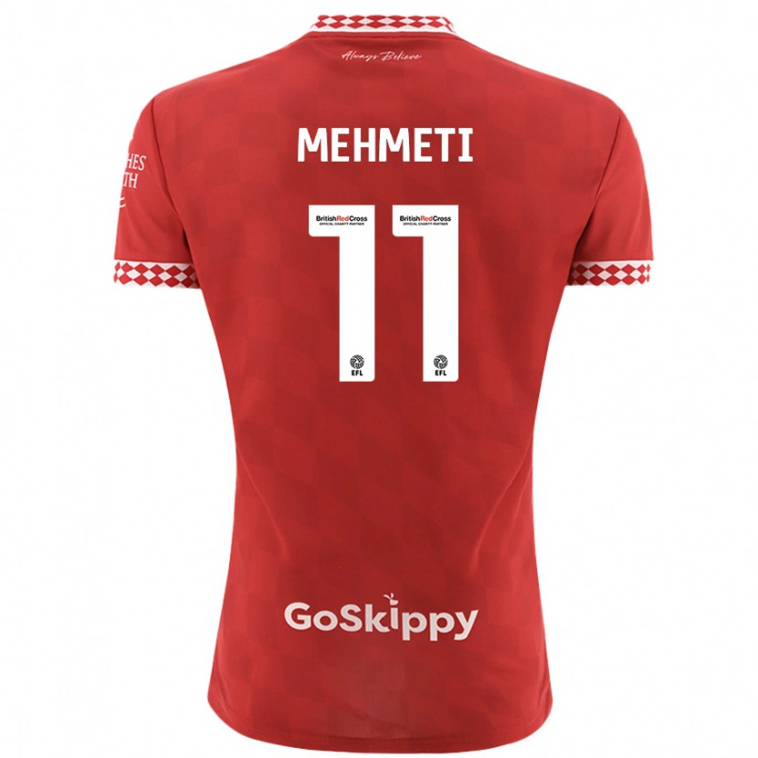 Danxen Niño Camiseta Anis Mehmeti #11 Rojo 1ª Equipación 2024/25 La Camisa México